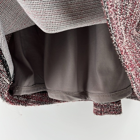 LOFT Pink Black Boucle Tweed Fit and Flare Dress with Pockets Size Petite 00P - Picture 9 of 12